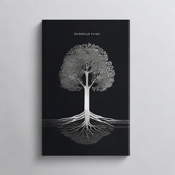 A book cover with a simple, silver foil outline of a path leading to a tree, symbolizing growth and progress