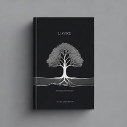 A simple book cover with a silver foil outline of a path and a tree, symbolizing growth and progress