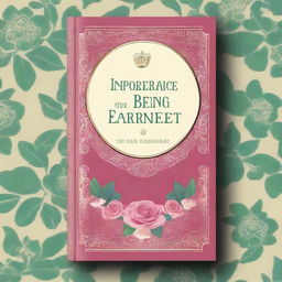 Create a book cover for 'The Importance of Being Earnest' set in 1985