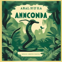 Design a book cover for 'Anaconda' by Horacio Quiroga, originally published in 1921