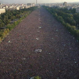 Millions of people gathering in Iran, standing proudly in the freedom square of Tehran, ready for a new revolution.