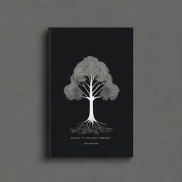 A simple book cover with a silver foil outline of a path and a tree, symbolizing growth and progress