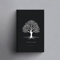 A simple book cover with a silver foil outline of a path and a tree, symbolizing growth and progress