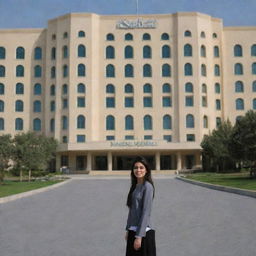 A 20-year-old Iranian girl proudly owning the world's largest hotel, named Narges Hotel.