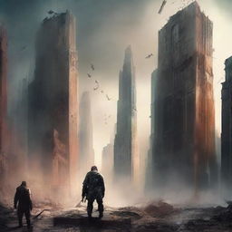 Create an illustration for the back cover of a dystopian novel