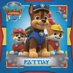 Transform the selected image in the gallery into a thrilling Paw Patrol-themed 7th birthday party invitation.