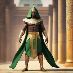 Create a concept art of an African Egyptian warrior