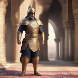 Create a concept art of a Persian warrior