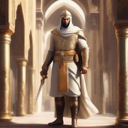 Create a concept art of an Arabic warrior