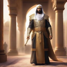 Create a concept art of an Arabic warrior