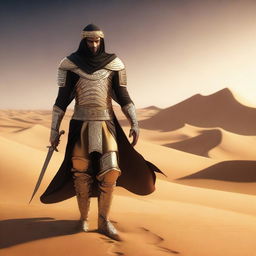 Create a concept art of an Arabic warrior