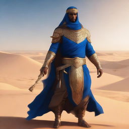 Create a concept art of a brown-skinned Arabic warrior