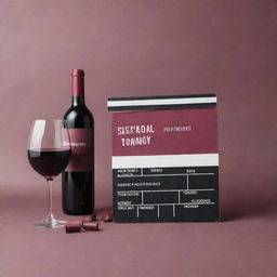 An Instagram promotional post featuring a short film concept, utilizing wine colors as the principal theme. Include film reel, clapperboard, and artistic typography