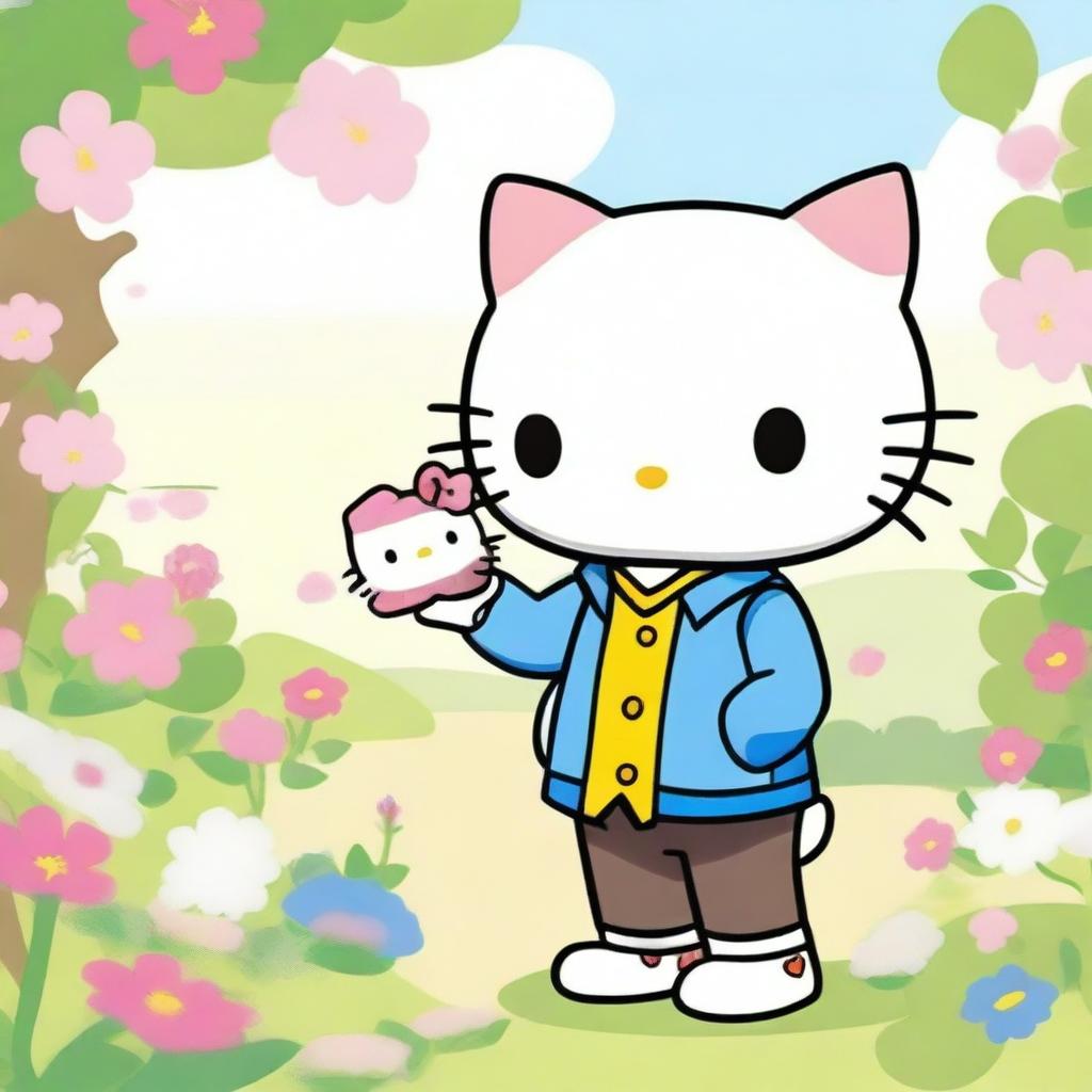 A cute and charming illustration of Hello Kitty's boyfriend, Dear Daniel