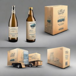 Create an album cover for a logistics company specializing in bottle transportation called 'Wowsis Logistics'