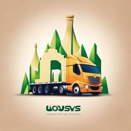 Create an album cover for a logistics company specializing in bottle transportation called 'Wowsis Logistics'