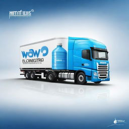 Create an album cover for a logistics company specializing in water bottle transportation called 'Wowsis Logistics'