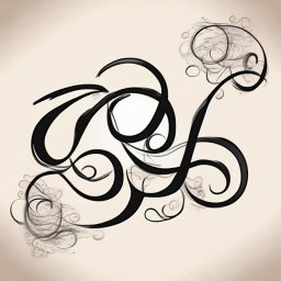 A beautiful calligraphy painting featuring elegant and intricate lettering