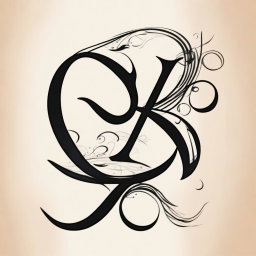 A beautiful calligraphy painting featuring elegant and intricate lettering