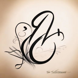 A beautiful calligraphy painting featuring elegant and intricate lettering