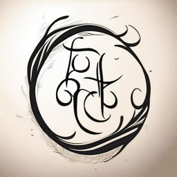 A beautiful calligraphy painting featuring elegant and intricate lettering