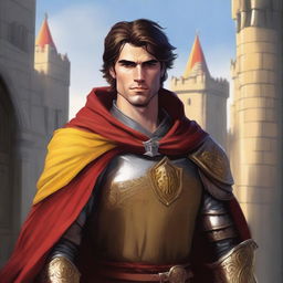 A non-realistic D&D painting style art of Jacob Elordi smiling with a raised eyebrow