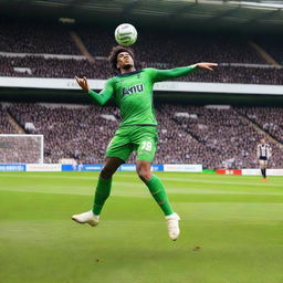 A man performing an impressive bicycle kick while playing for the Spurs