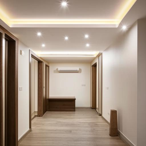 A simple yet elegant hall with tasteful decorations and soft, ambient lighting