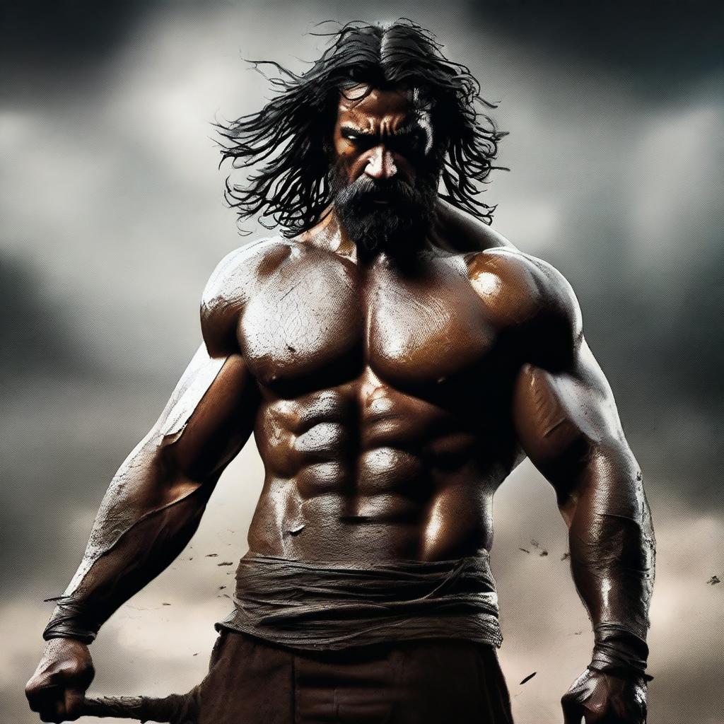 Create a dramatic and visually striking poster for the Netflix movie 'SAMSON