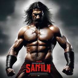 Create a dramatic and visually striking poster for the Netflix movie 'SAMSON