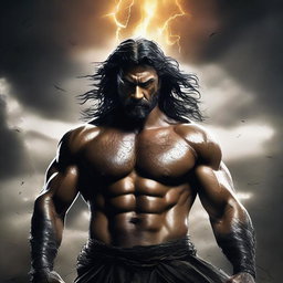 Create a dramatic and visually striking poster for the Netflix movie 'SAMSON