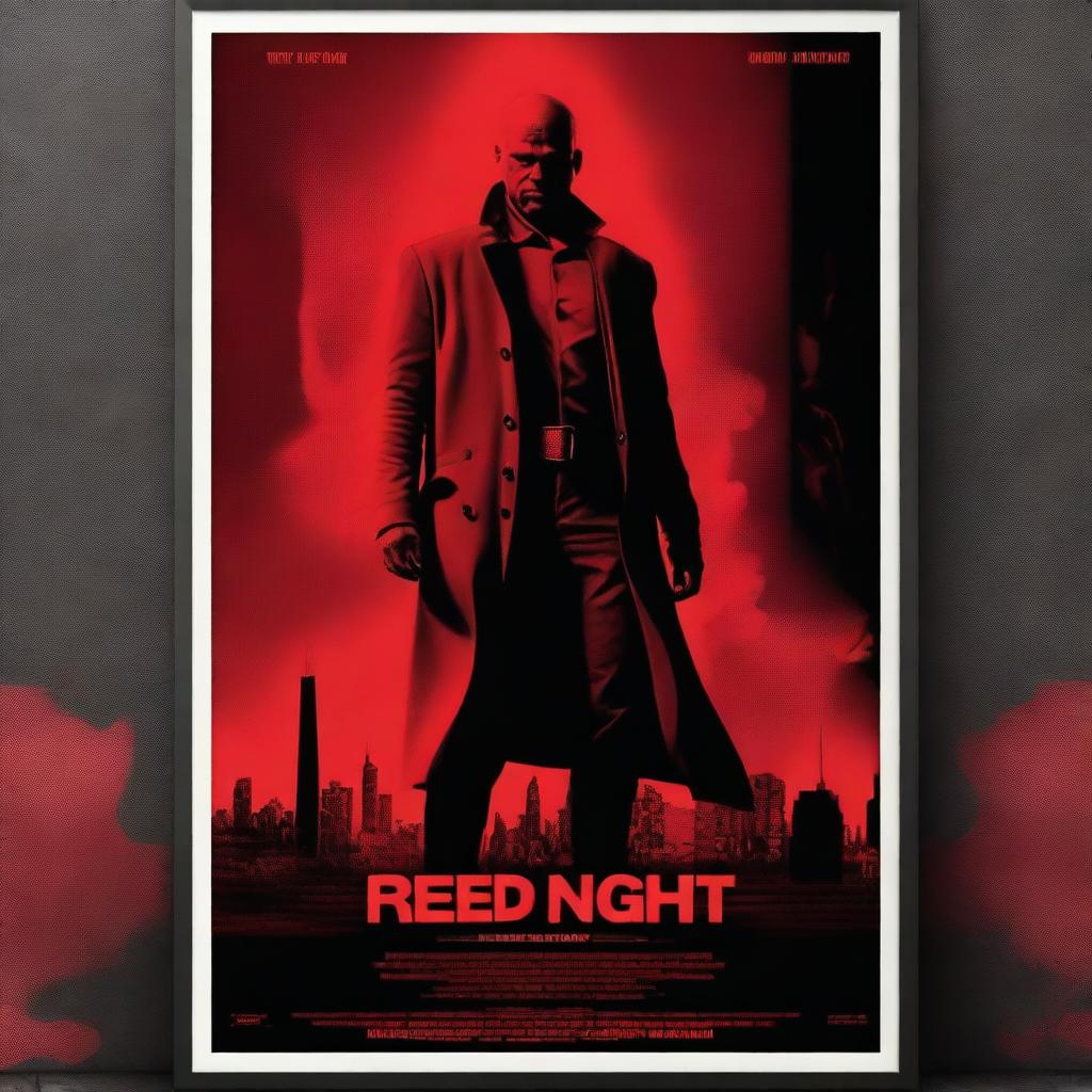 Design a professional movie poster titled 'Red Night'