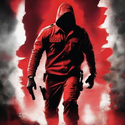 Design an action-packed professional movie poster titled 'Red Night'