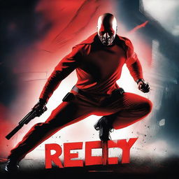 Design an action-packed professional movie poster titled 'Red Night'