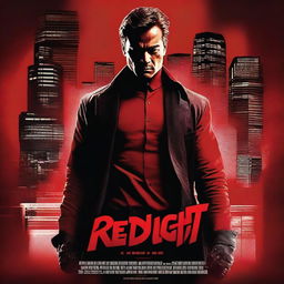 Design an action-packed professional movie poster titled 'Red Night'