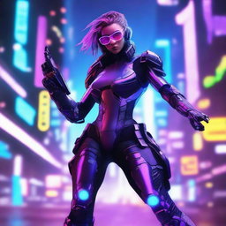 Create an image of a futuristic cyberbrawl character named Lance