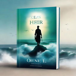 Design a captivating book cover for 'The Ocean’s Heir' featuring an intriguing background