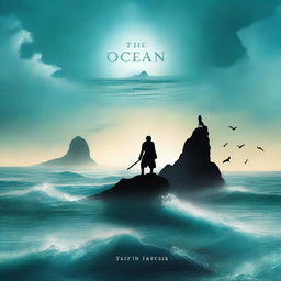 Design a captivating book cover for 'The Ocean’s Heir' with an intriguing background