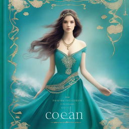 Design a captivating book cover for 'The Ocean’s Heir' with an intriguing background