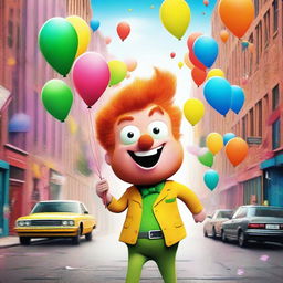 A vibrant and fun movie poster featuring a character known as 'The Fourth Ginger'