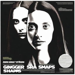 Create a movie poster for the fourth 'Ginger Snaps' film, set 25 years after the events of the first film and ignoring 'Ginger Snaps II: Unleashed'