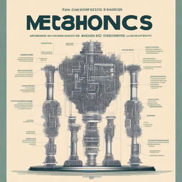 Create an engineering technical book cover for a book entitled 'MECHANISMS: SYNTHESIS AND ANALYSIS WITH APPLICATIONS IN ROBOTICS' by authors Daniel Martins and Estevan Hideki Murai