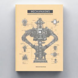 Create an engineering technical book cover for a book entitled 'MECHANISMS: SYNTHESIS AND ANALYSIS WITH APPLICATIONS IN ROBOTICS' by authors Daniel Martins and Estevan Hideki Murai