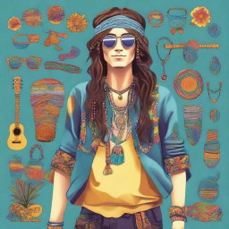 A stylish modern outfit for a hippy guy who is attending a party thrown by his classmates