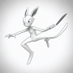 A detailed line art depiction of the Pokémon Greninja in a dynamic pose, perfect for coloring