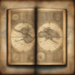 A book cover featuring an image of an ancient map