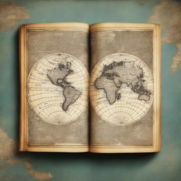 A book cover featuring an image of an ancient map