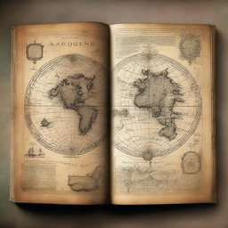 A book cover featuring an image of an ancient map
