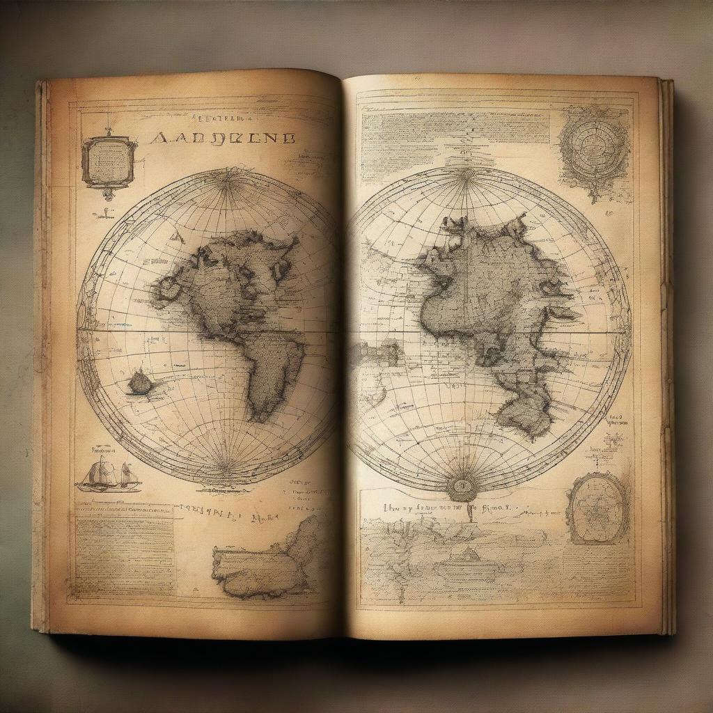 A book cover featuring an image of an ancient map