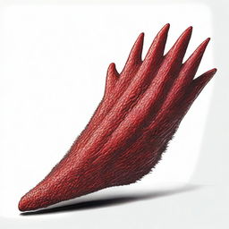 A detailed illustration of the birdlike foot of a dinosaur